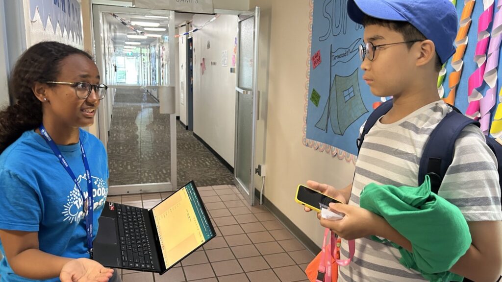 체크인을 마친 태빈이.