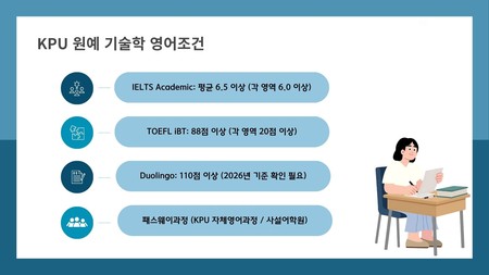 콴틀란대학교 입학을 위한 영어점수 