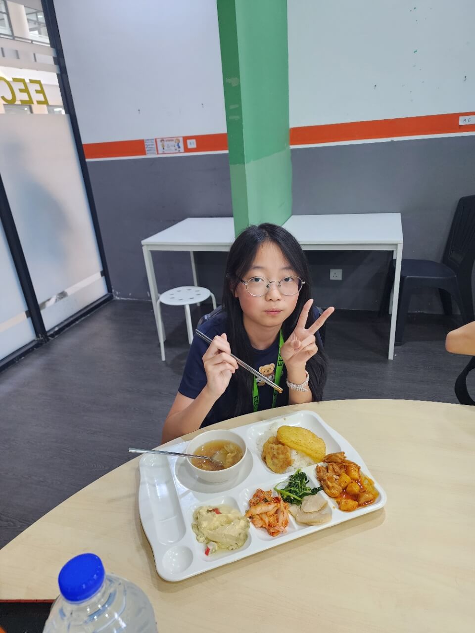 어학원에서 먹는 점심 도시락