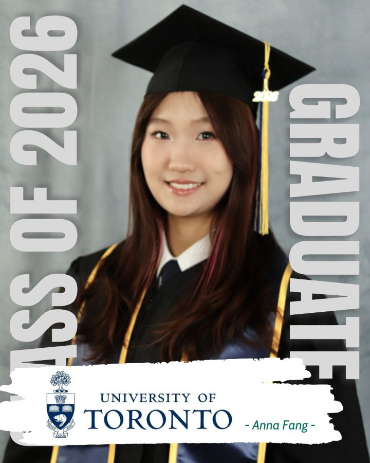 세인트존스 아카데미 샤니건레이크 2026 졸업생 Anna Fang, 토론토대학교 진학